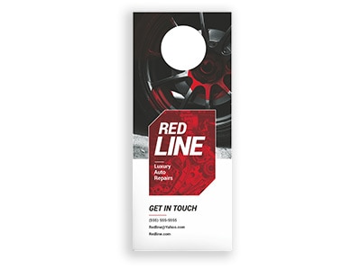 Door shop hangers printing